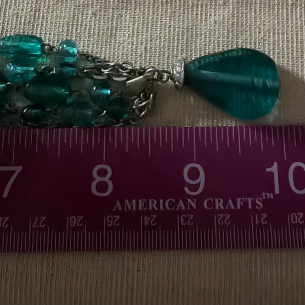 Source Unknown Turquoise Beaded Necklace with Pendant - Picture 4 of 4